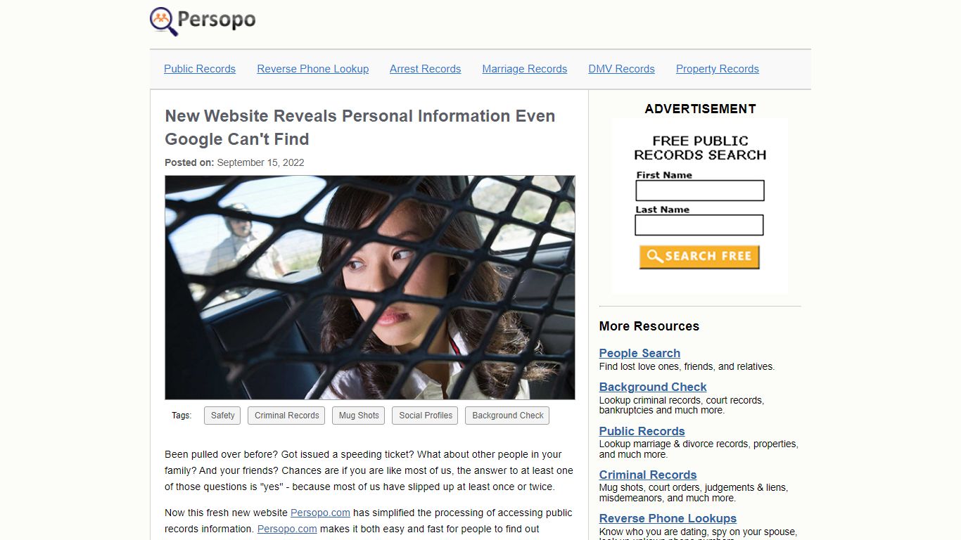 Search Public Records in the United States - Persopo